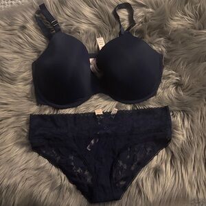 Victoria's Secret Midnight Blue Bra and Panty Set